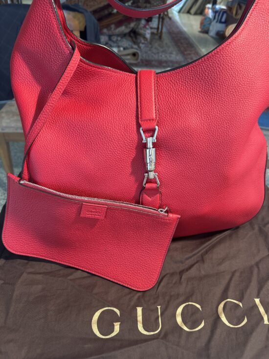 GUCCI Jackie Soft Large Leder Hobo w. Pochette – Bild 2
